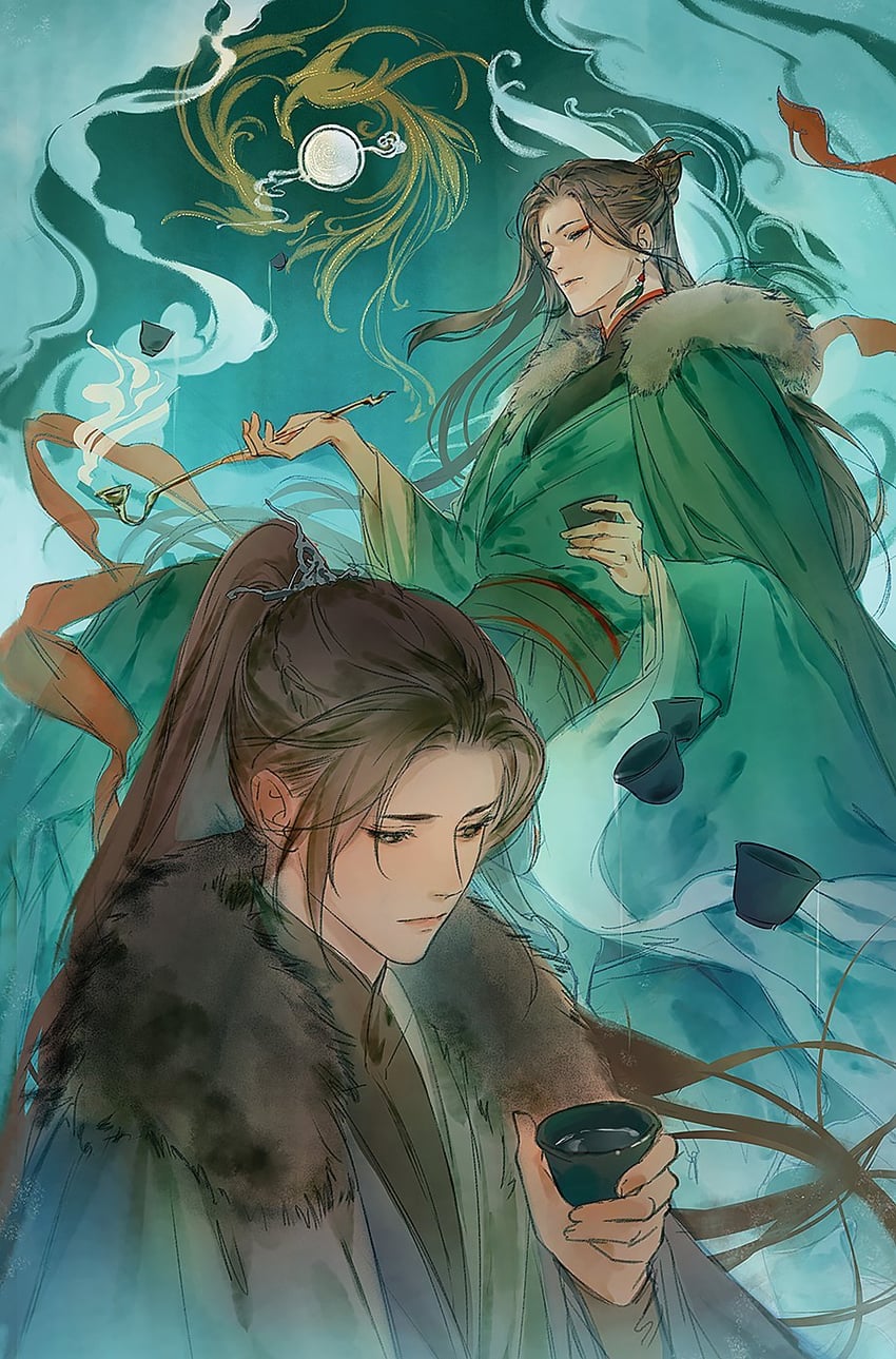 xue meng and jiang xi (erha he ta de bai mao shizun) drawn by kkcoocool