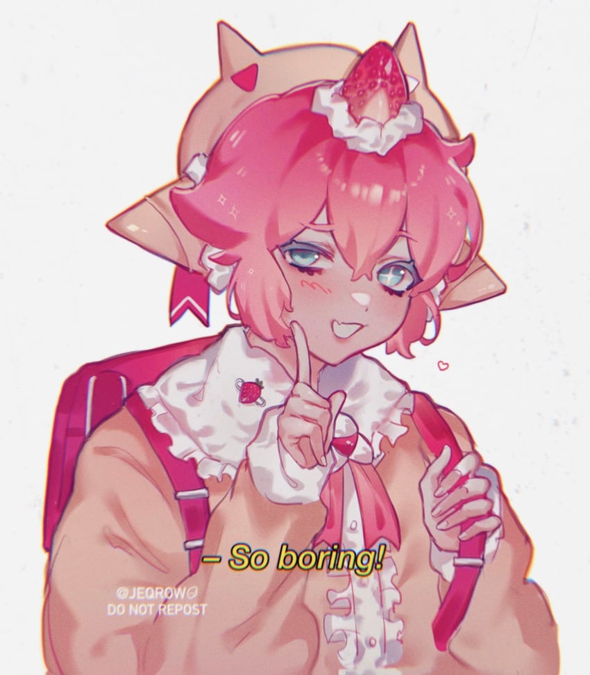 strawberry crepe cookie (cookie run and 1 more) drawn by jeqrow