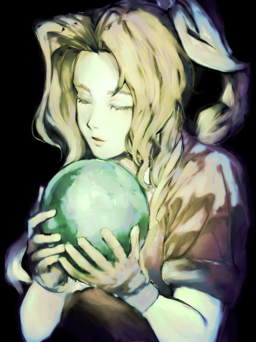 aerith gainsborough (final fantasy and 1 more) drawn by hibikivoid