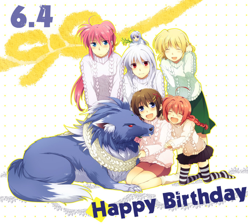 yagami hayate, vita, signum, reinforce zwei, reinforce, and 2 more (lyrical nanoha and 2 more) drawn by takana_(nanao)