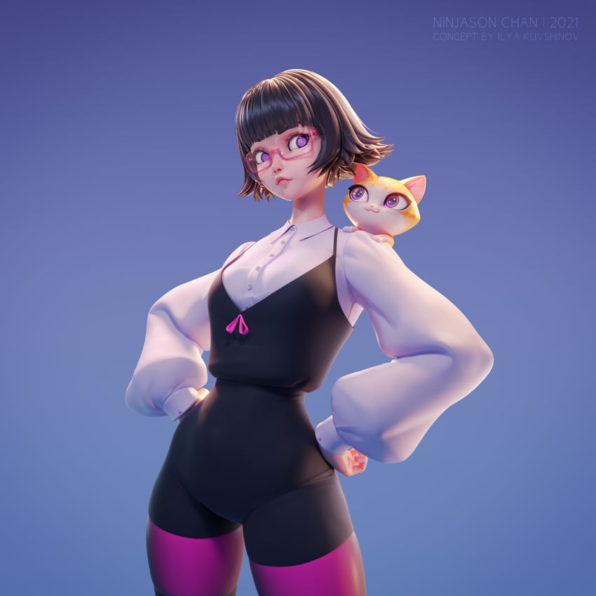 lisa and potato (original) drawn by ninjason_chan