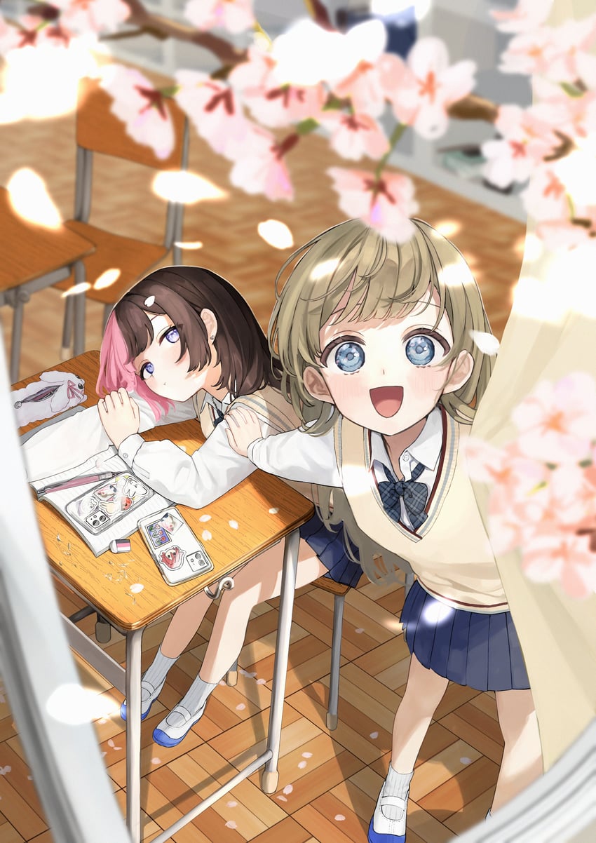 tachibana hinano and hanabusa lisa (vspo! and 2 more) drawn by hanada_ten