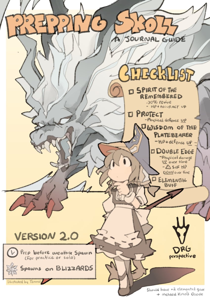 warrior of light, temmie chang, and skoll (final fantasy and 1 more) drawn by temmie_chang