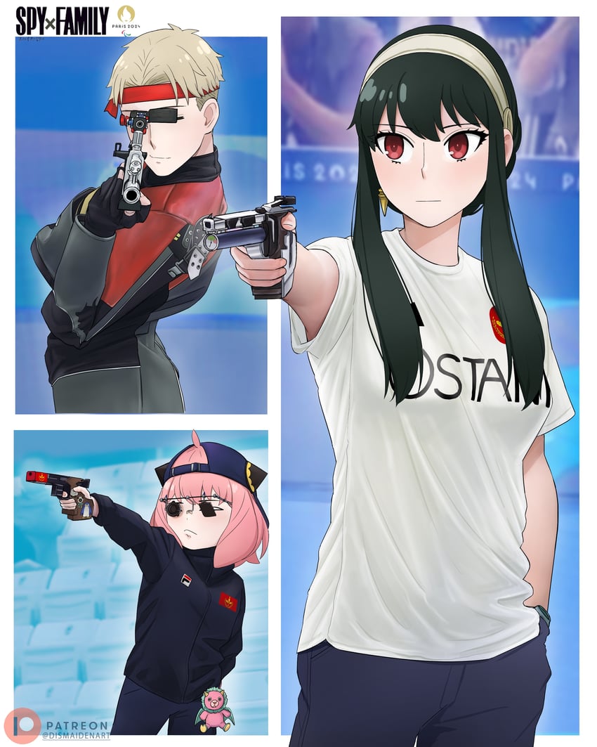 yor briar, anya, twilight, yusuf dikec, kim yeji, and 1 more (spy x family and 2 more) drawn by dismaiden