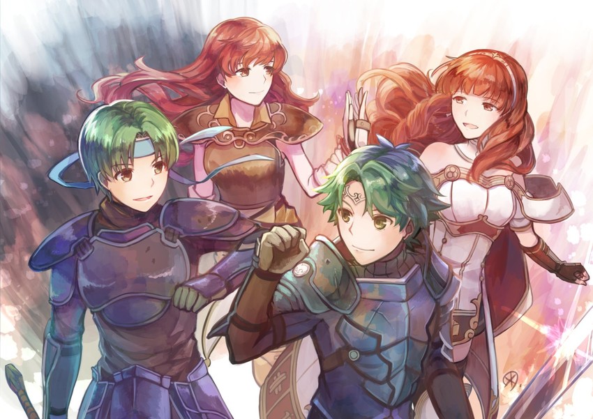 celica and alm (fire emblem and 2 more) drawn by tarayuki