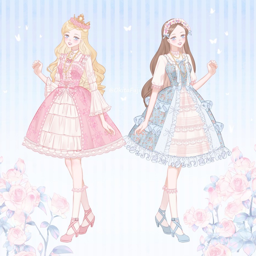 barbie, anneliese, and erika (barbie and 2 more) drawn by okitafuji