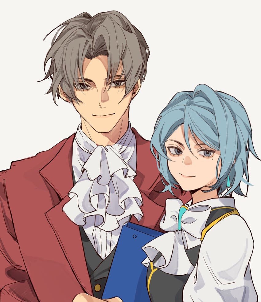 miles edgeworth and franziska von karma (ace attorney) drawn by kkkitsch41