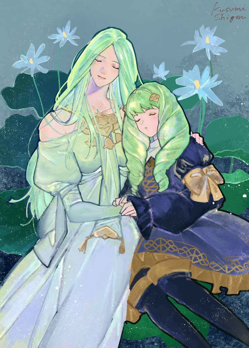 rhea and flayn (fire emblem and 1 more) drawn by sevenney