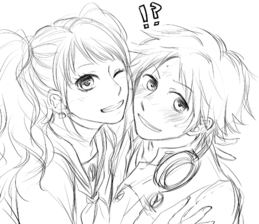 kujikawa rise and hanamura yousuke (persona and 1 more) drawn by aa_rin