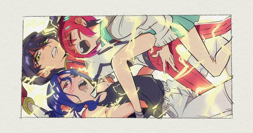 amate yuzuriha, shuji ito, and nyaan (gundam and 1 more) drawn by chupstar