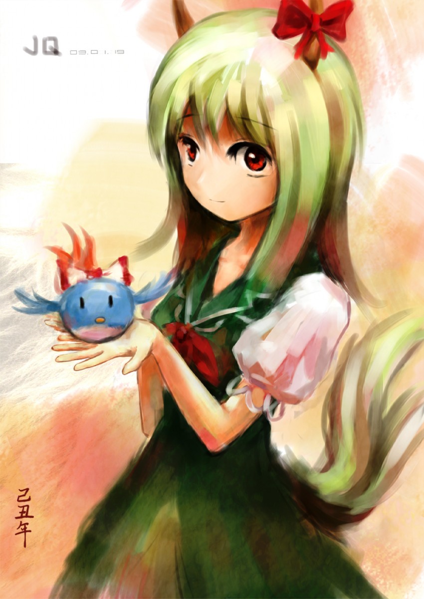 fujiwara no mokou, kamishirasawa keine, and ex-keine (touhou) drawn by jq3c273