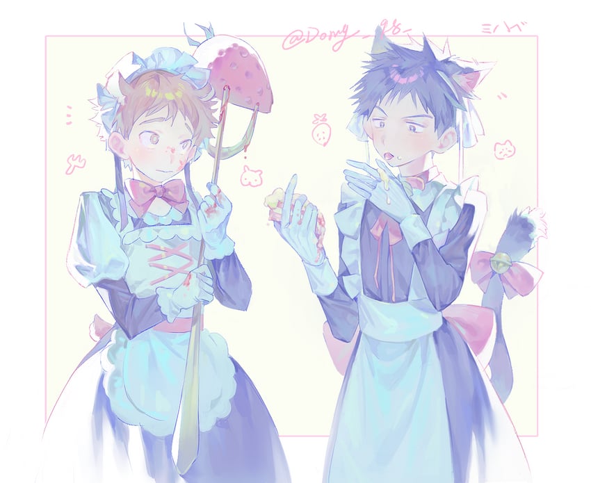 mihashi ren and abe takaya (ookiku furikabutte) drawn by dong_98