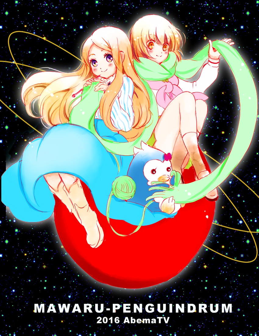 takakura himari, oginome ringo, and penguin 3-gou (mawaru penguindrum) drawn by morishima_akiko