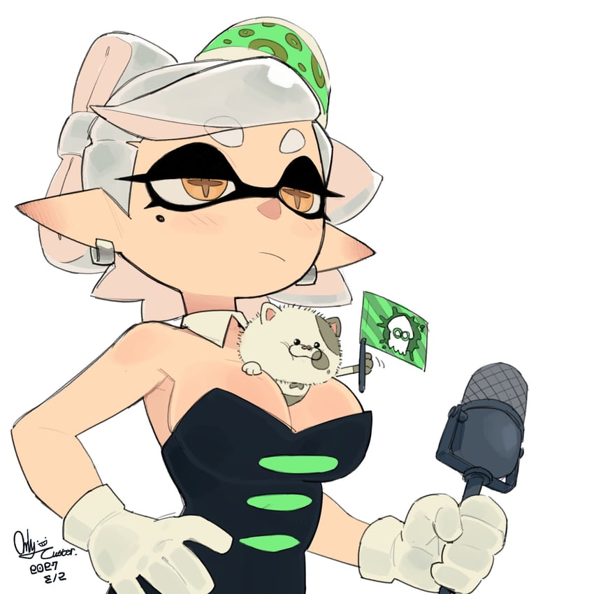marie and li'l judd (splatoon) drawn by orly_custer