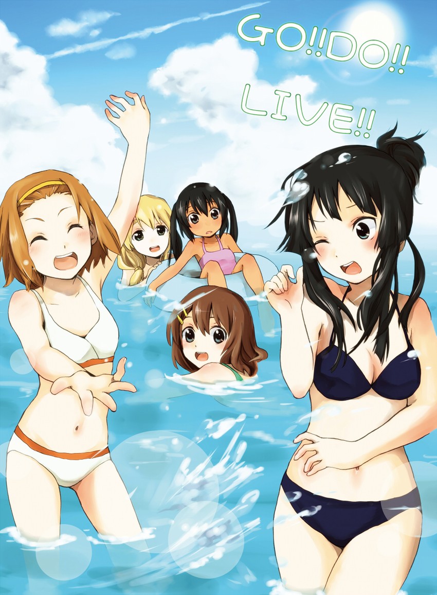 akiyama mio, nakano azusa, hirasawa yui, tainaka ritsu, and kotobuki tsumugi (k-on!) drawn by makuwauri