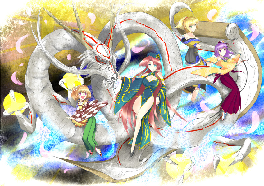 hong meiling, mizuhashi parsee, hieda no akyuu, motoori kosuzu, and yomigami (touhou and 1 more) drawn by nonbiri-silver