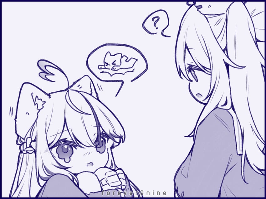 yukihana lamy and shishiro botan (hololive) drawn by forever9nine