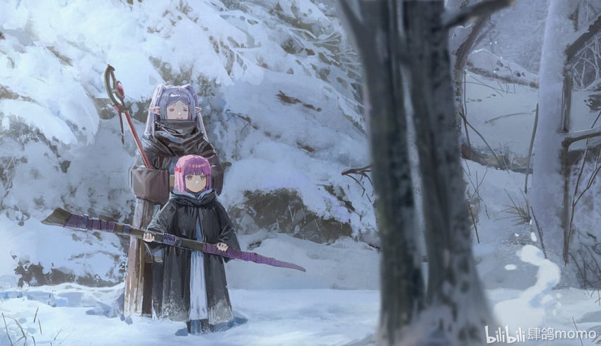 frieren and fern (sousou no frieren) drawn by dove_momo