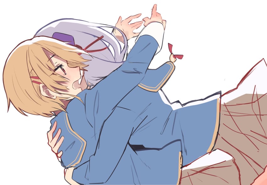 kayamori ruka and izumi yuki (heaven burns red) drawn by anko_(ankoromoti_grma)