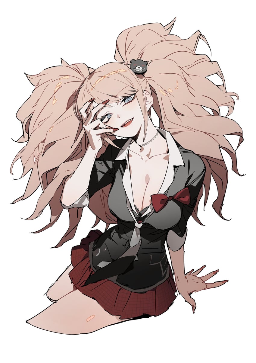 enoshima junko (danganronpa and 1 more) drawn by zhibuji_loom