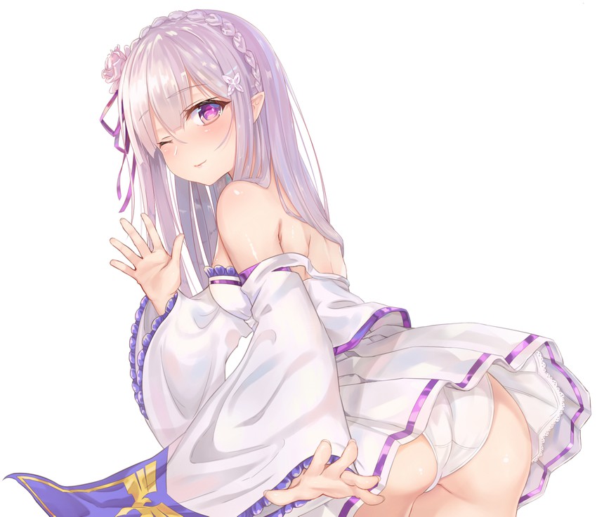 emilia (re:zero kara hajimeru isekai seikatsu) drawn by aimee_(emi)