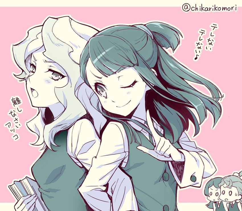kagari atsuko, diana cavendish, barbara parker, and hanna england (little witch academia) drawn by chikariya
