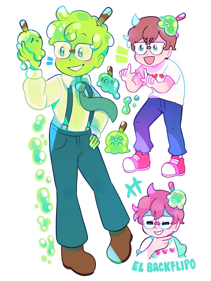 slimecicle (minecraft youtube and 2 more) drawn by sleepy_cheeky