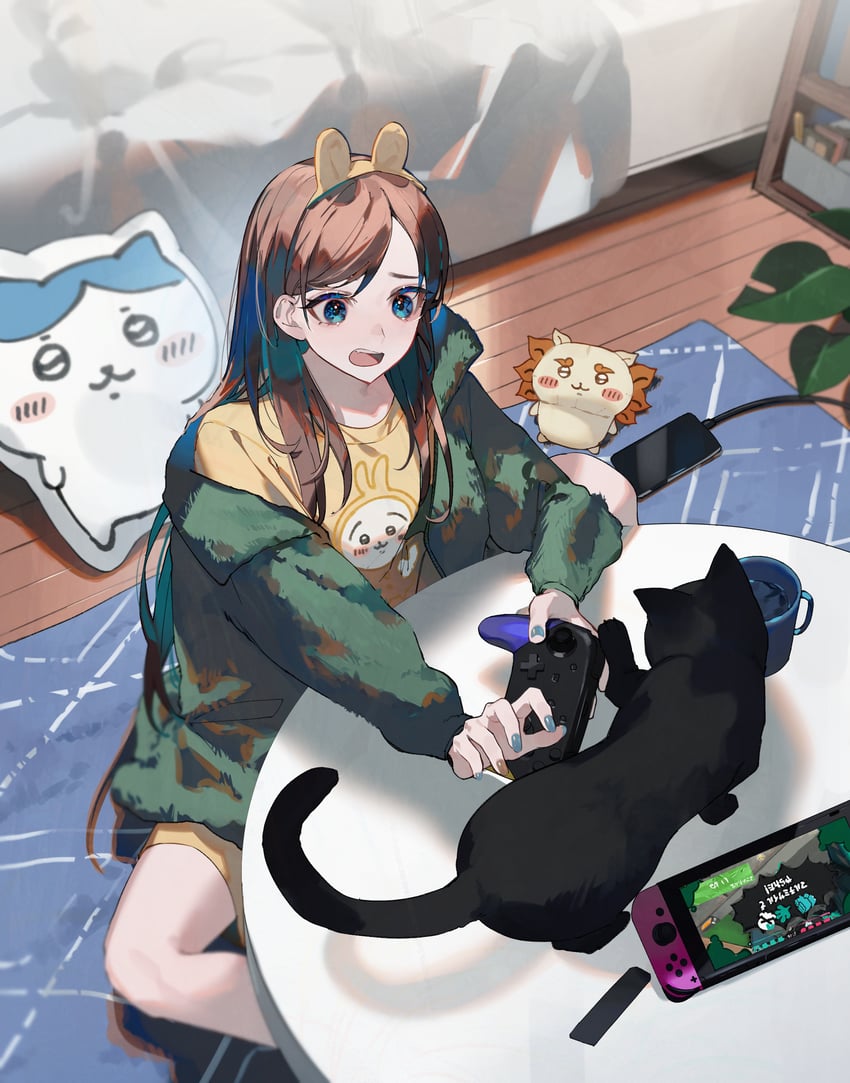 hachiware, usagi, and shisa (original and 2 more) drawn by mizumi_zumi