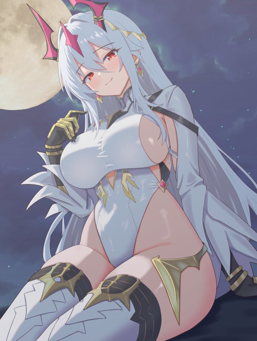 luna and new moon luna (epic seven) drawn by konjou