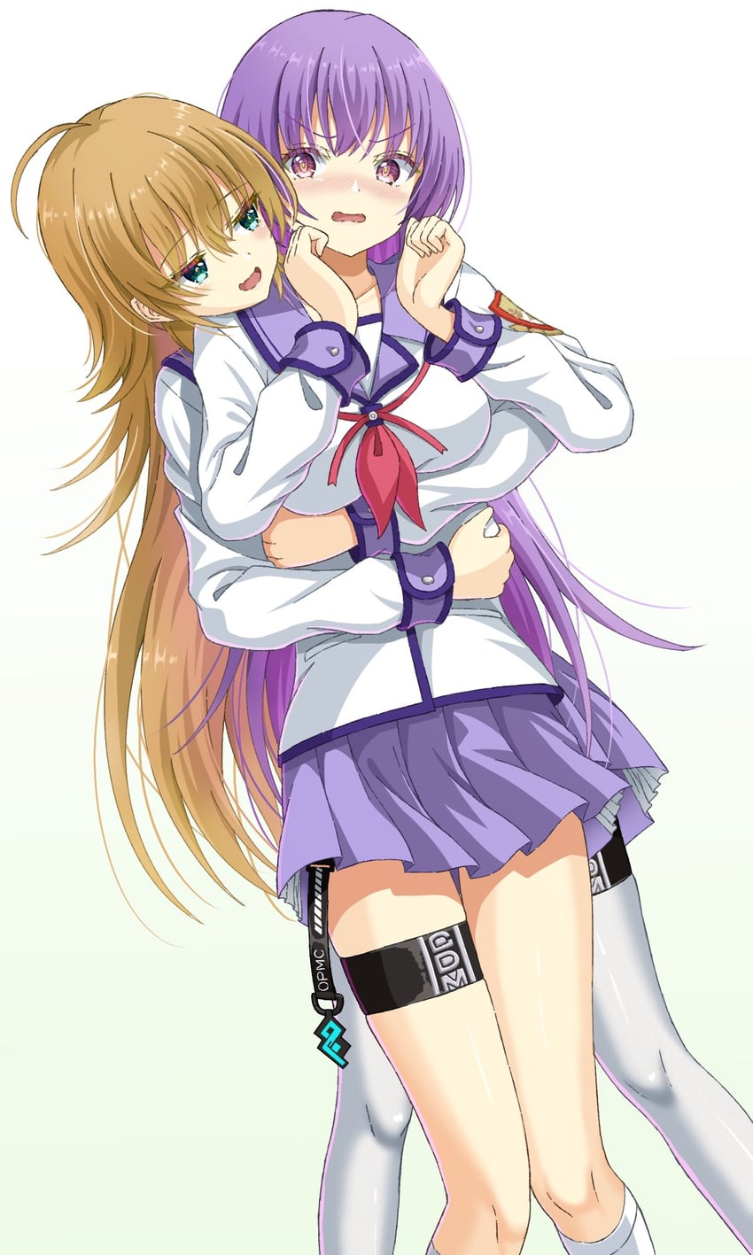sekine shiori and irie miyuki (angel beats! and 1 more) drawn by mochimugi_rice