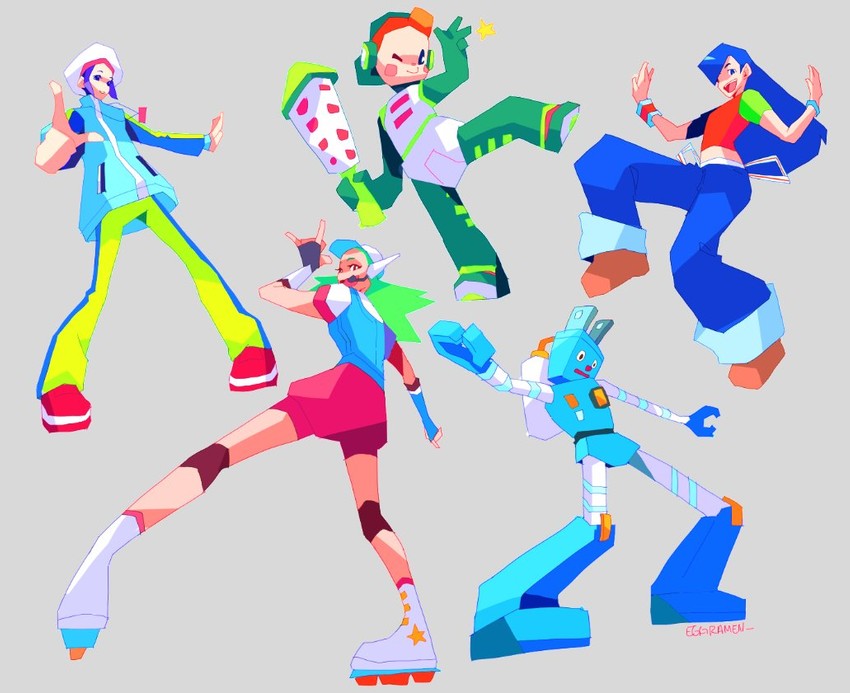 toshiba emi, alice ip, konsento, charmy anderson, and babahara ronpei (bemani and 1 more) drawn by rebekah_jin