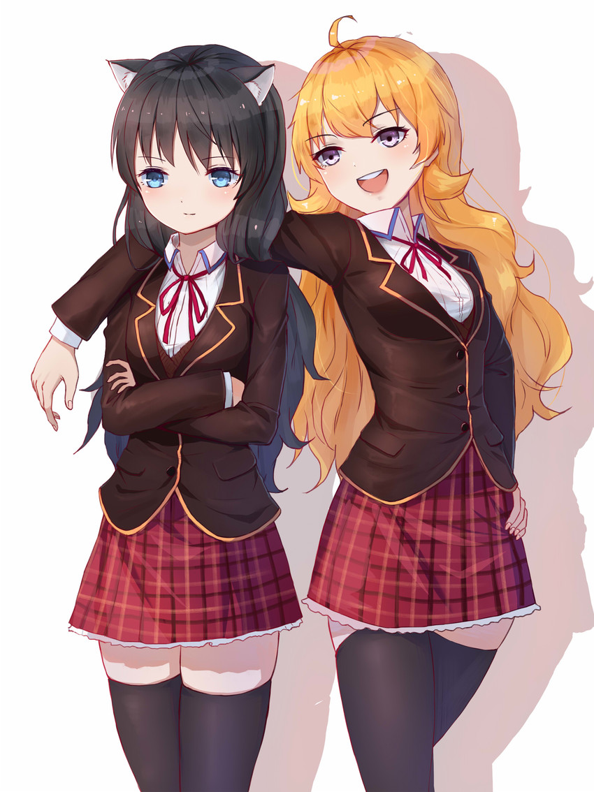 yang xiao long and blake belladonna (rwby) drawn by zyl