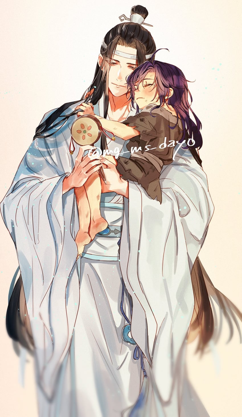 wei wuxian and lan wangji (modao zushi) drawn by mg_ms_dayo