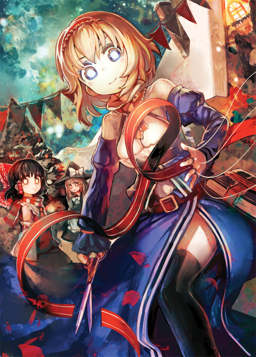hakurei reimu, kirisame marisa, and alice margatroid (touhou) drawn by organ_derwald