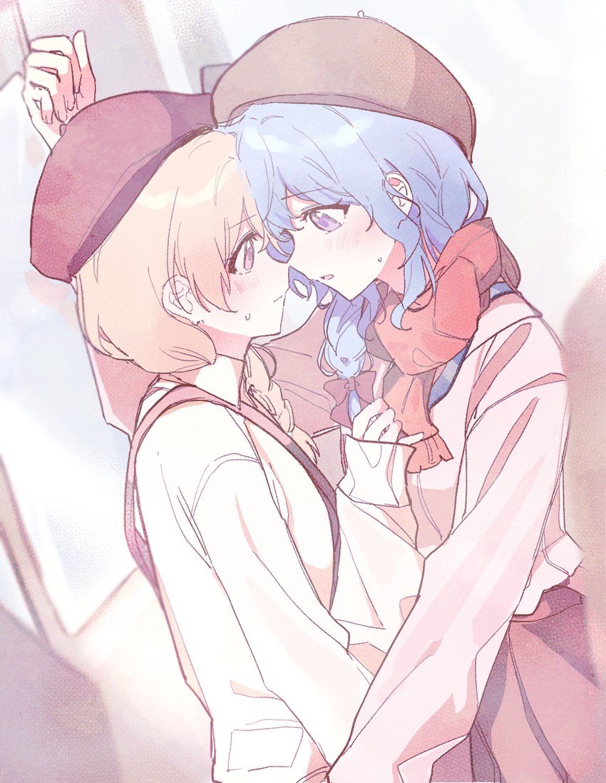 matsubara kanon and shirasagi chisato (bang dream!) drawn by kyudoli