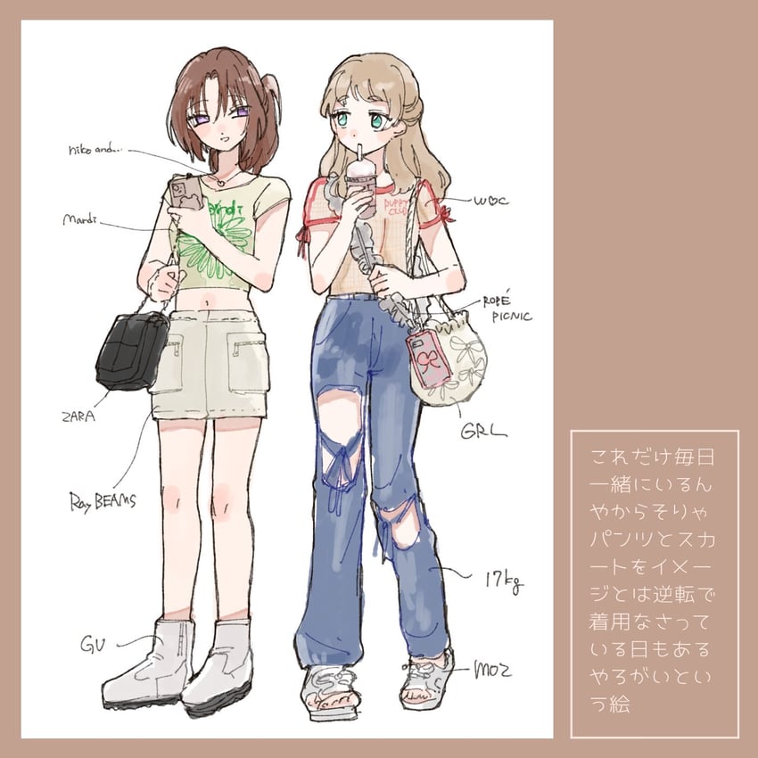 nakagawa natsuki and yoshikawa yuuko (hibike! euphonium) drawn by tan_tttn