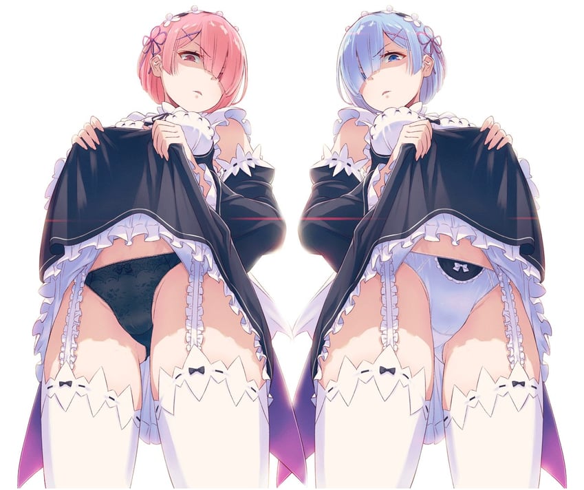 rem and ram (re:zero kara hajimeru isekai seikatsu) drawn by 40hara