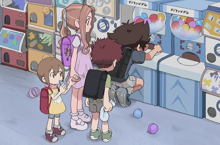 yagami hikari, yagami taichi, tachikawa mimi, izumi koshiro, and lilimon (digimon and 1 more) drawn by tantanmen