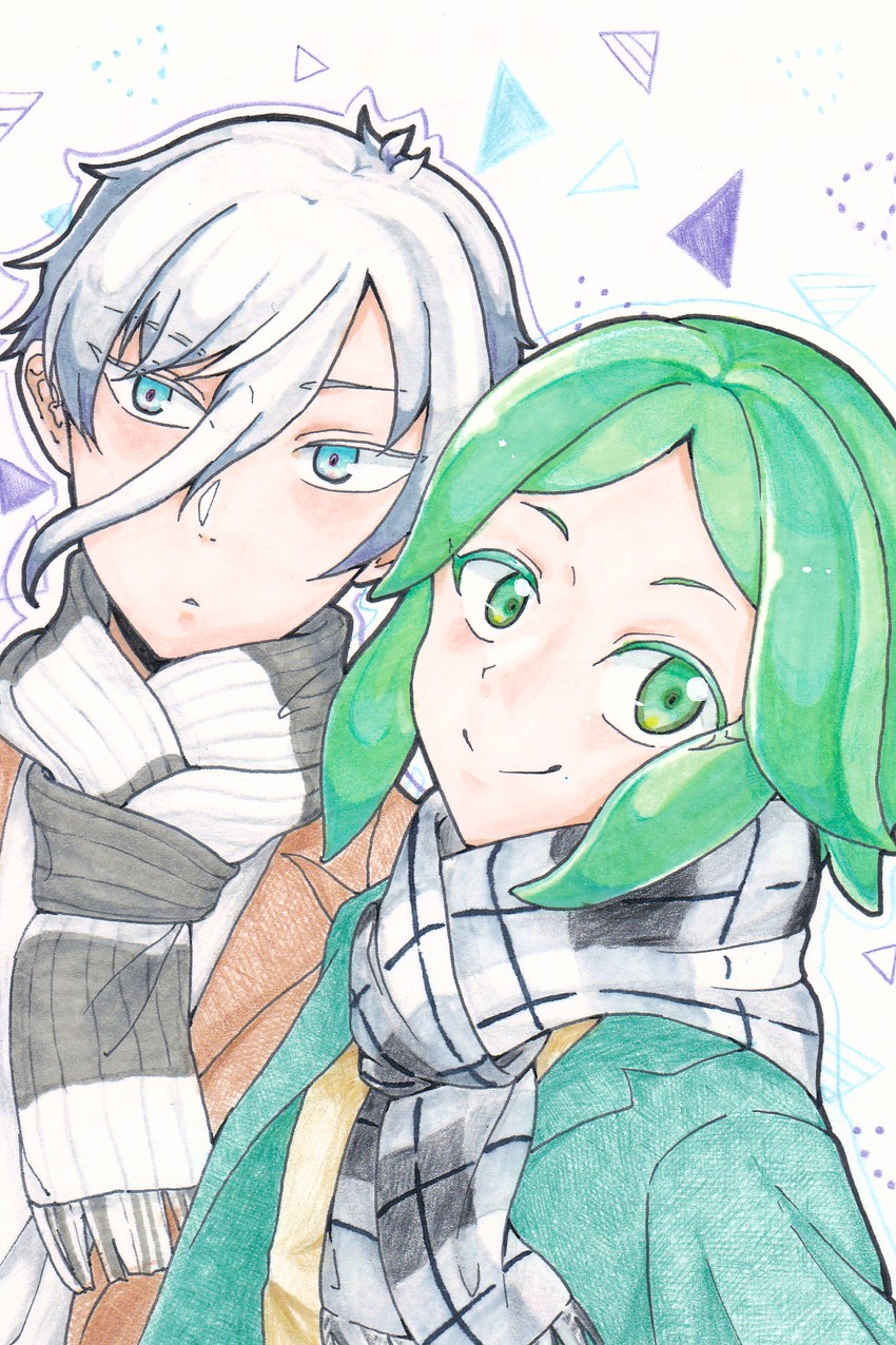 phosphophyllite and antarcticite (houseki no kuni) drawn by keishuu_(keisyu1021)