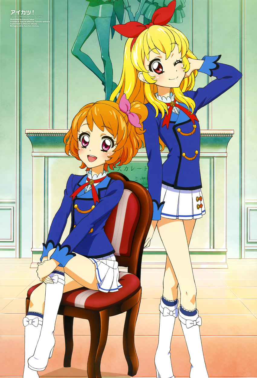 hoshimiya ichigo and ozora akari (aikatsu! and 1 more) drawn by sobaco_(sobacocco)