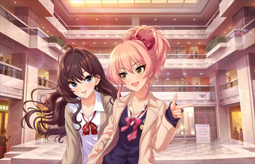 jougasaki mika and ichinose shiki (idolmaster and 2 more)