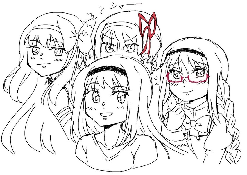 akemi homura and akuma homura (mahou shoujo madoka magica and 1 more) drawn by drawfag