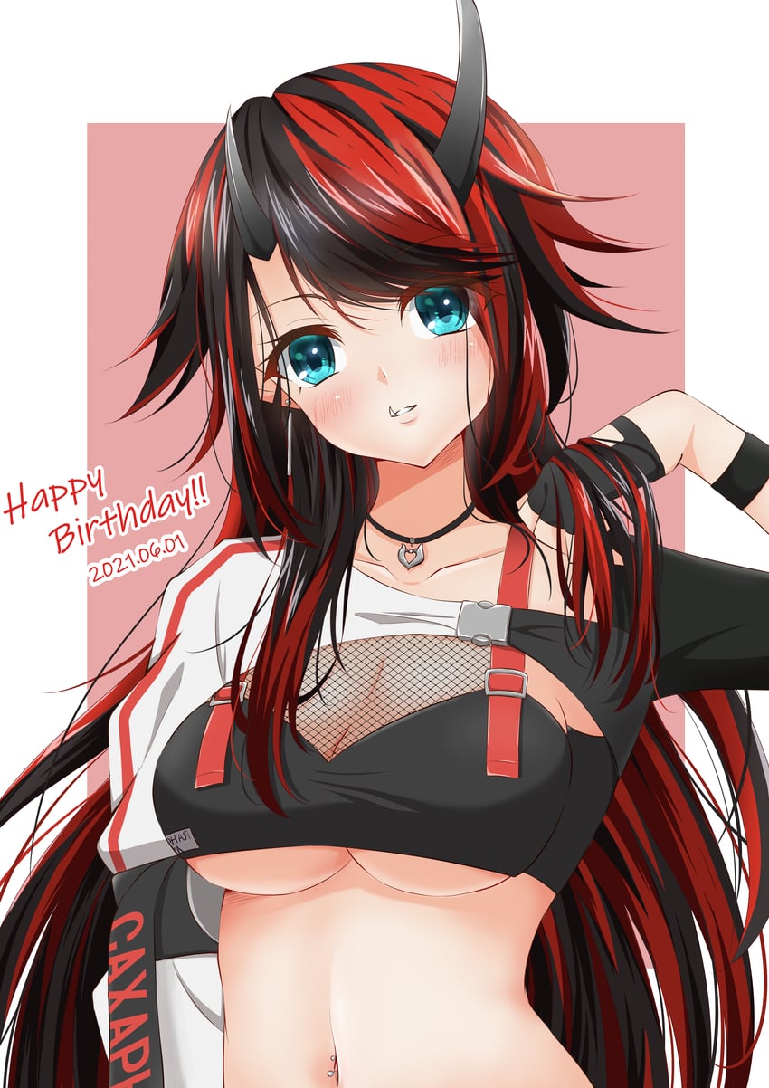 ryugasaki rene (nanashi inc. and 1 more) drawn by oekaki_t722
