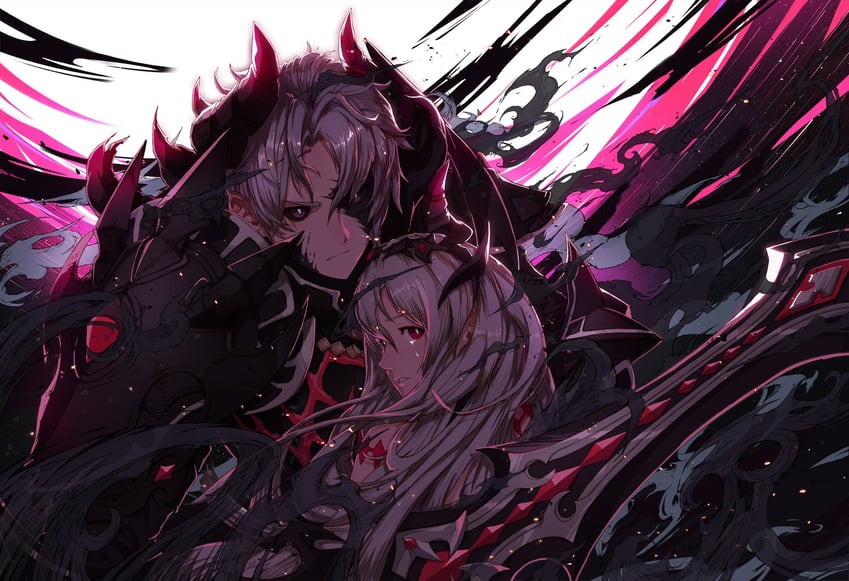 frey, kasel, fallen frey, and dark lord kasel (king's raid)