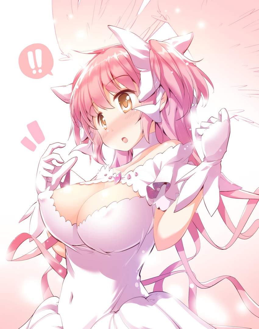 kaname madoka and ultimate madoka (mahou shoujo madoka magica) drawn by chauke
