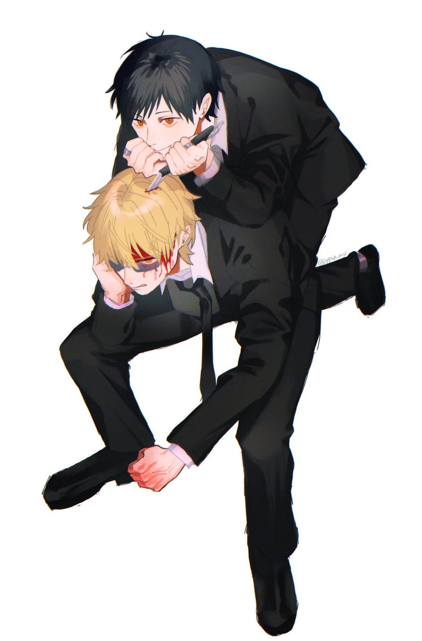 orihara izaya and heiwajima shizuo (durarara!!) drawn by ypu_nv