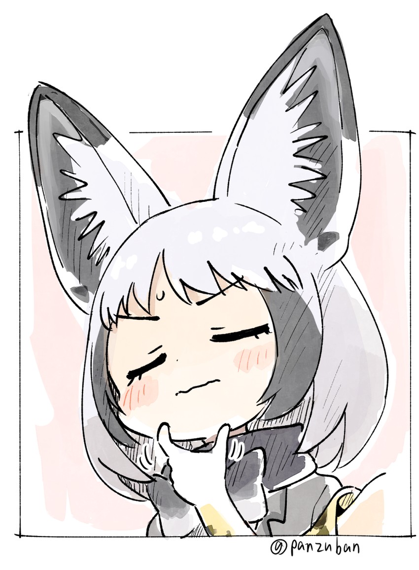 serval and bat-eared fox (kemono friends) drawn by panzuban
