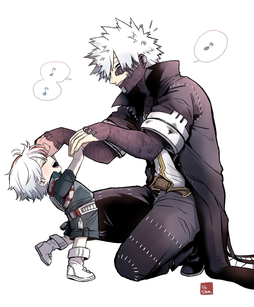 todoroki shoto, dabi, and todoroki touya (boku no hero academia) drawn by yu_cheese23