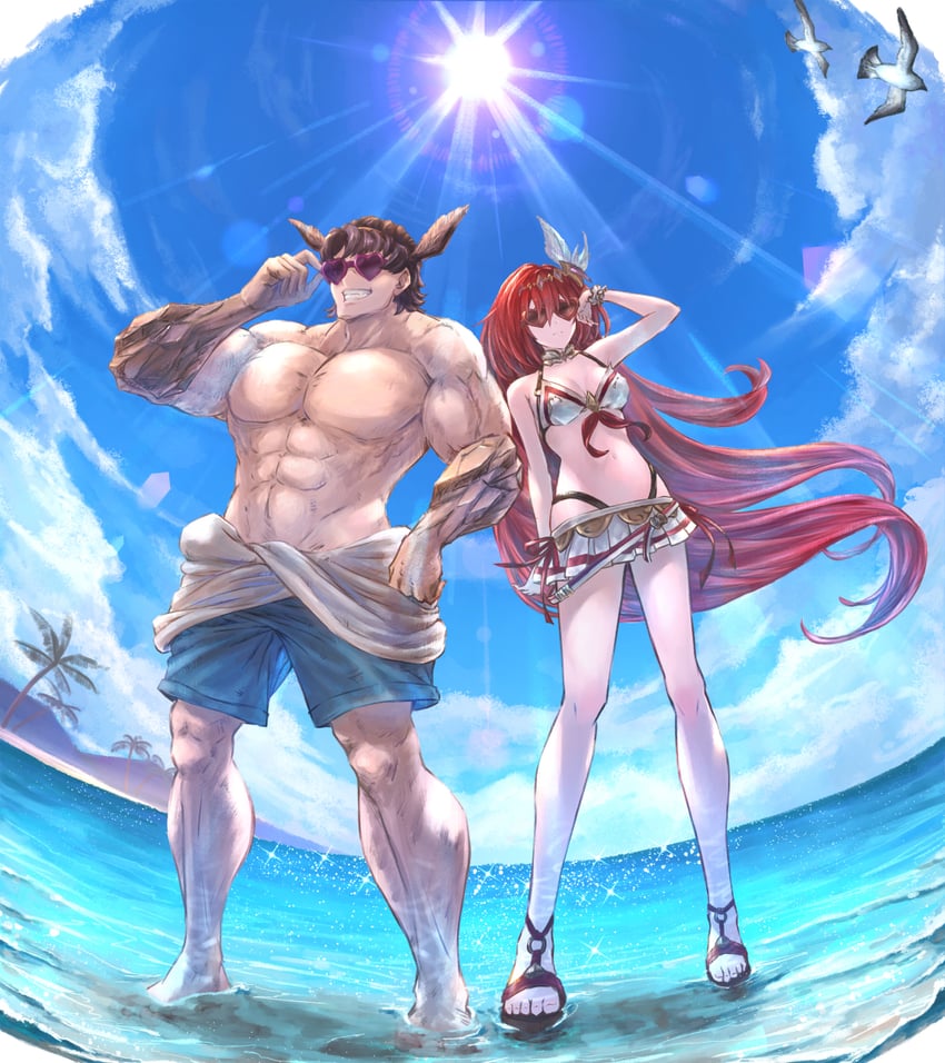 godsworn alexiel, alexiel, and uriel (granblue fantasy) drawn by sassakntm