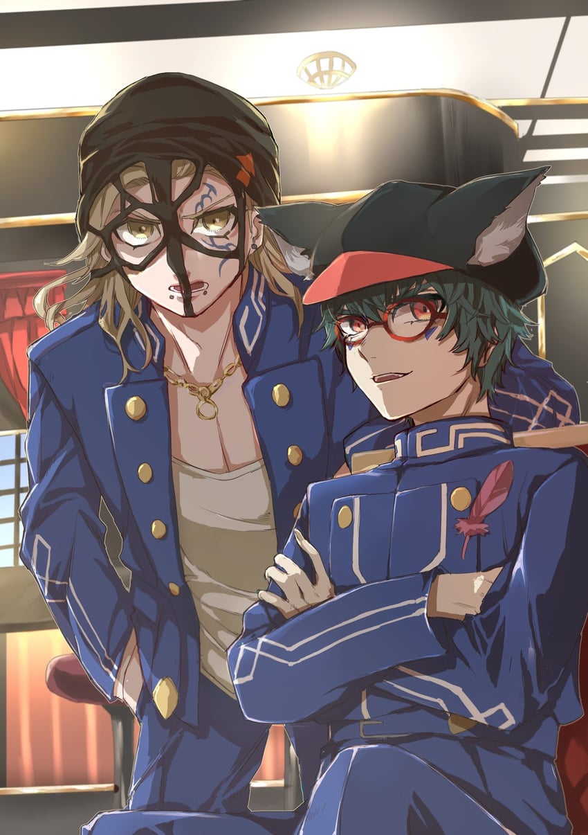 zilch alexander and aphex logan (master detective archives: rain code) drawn by nikazen